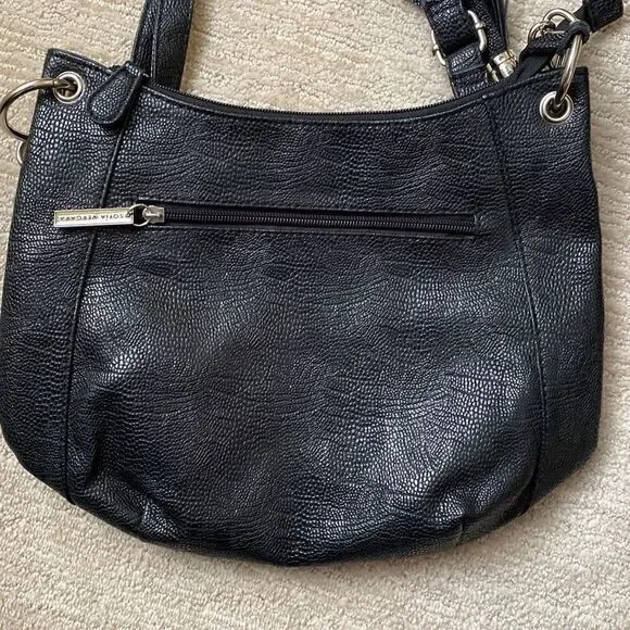 Sofia Vergara Black Faux Leather Shoulder Bag - Picture 5 of 6